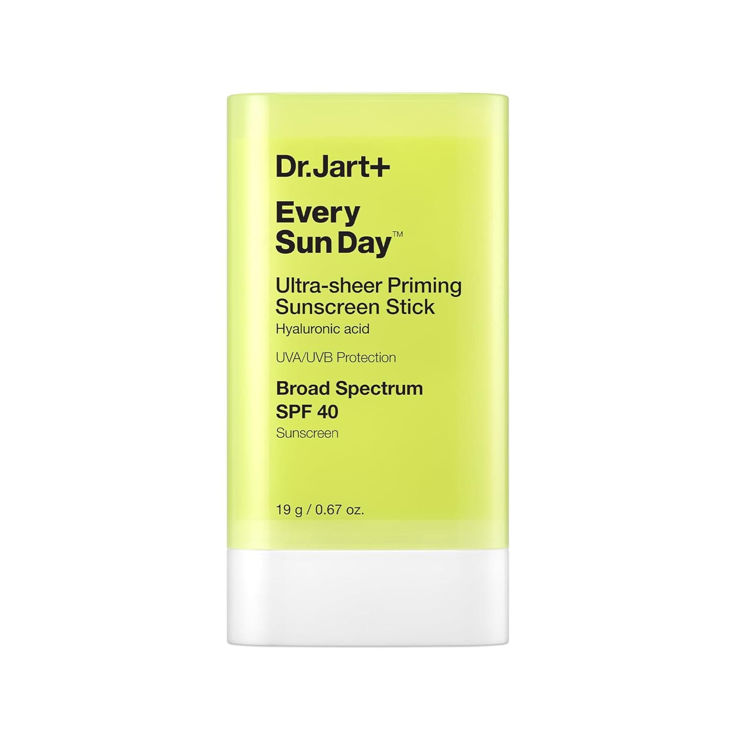 Dr.Jart+ Every Sun Day Invisible Korean Priming Sunscreen Stick SPF 40 with Hyaluronic Acid