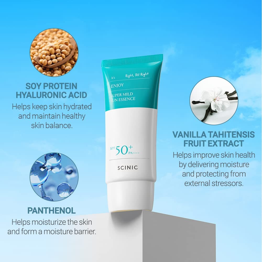 SCINIC Enjoy Super Mild Sun Essence 2 Set SPF50+ PA++++ 1.69 fl oz – image 5