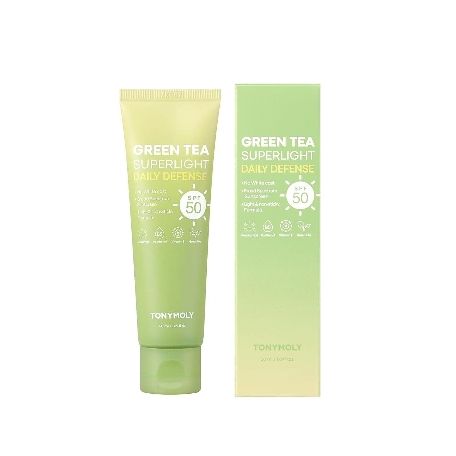 TONYMOLY Green Tea Korean Sunscreen SPF 50+ PA++++ — No White Cast – image 2