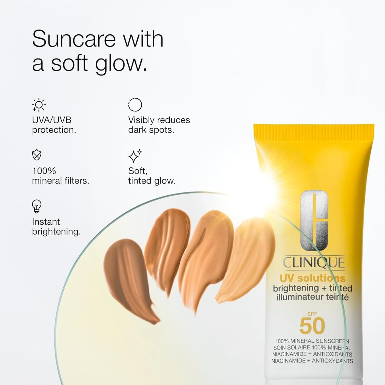 Clinique UV Solutions Brightening + Tinted Sunscreen for Face SPF 50 – image 2