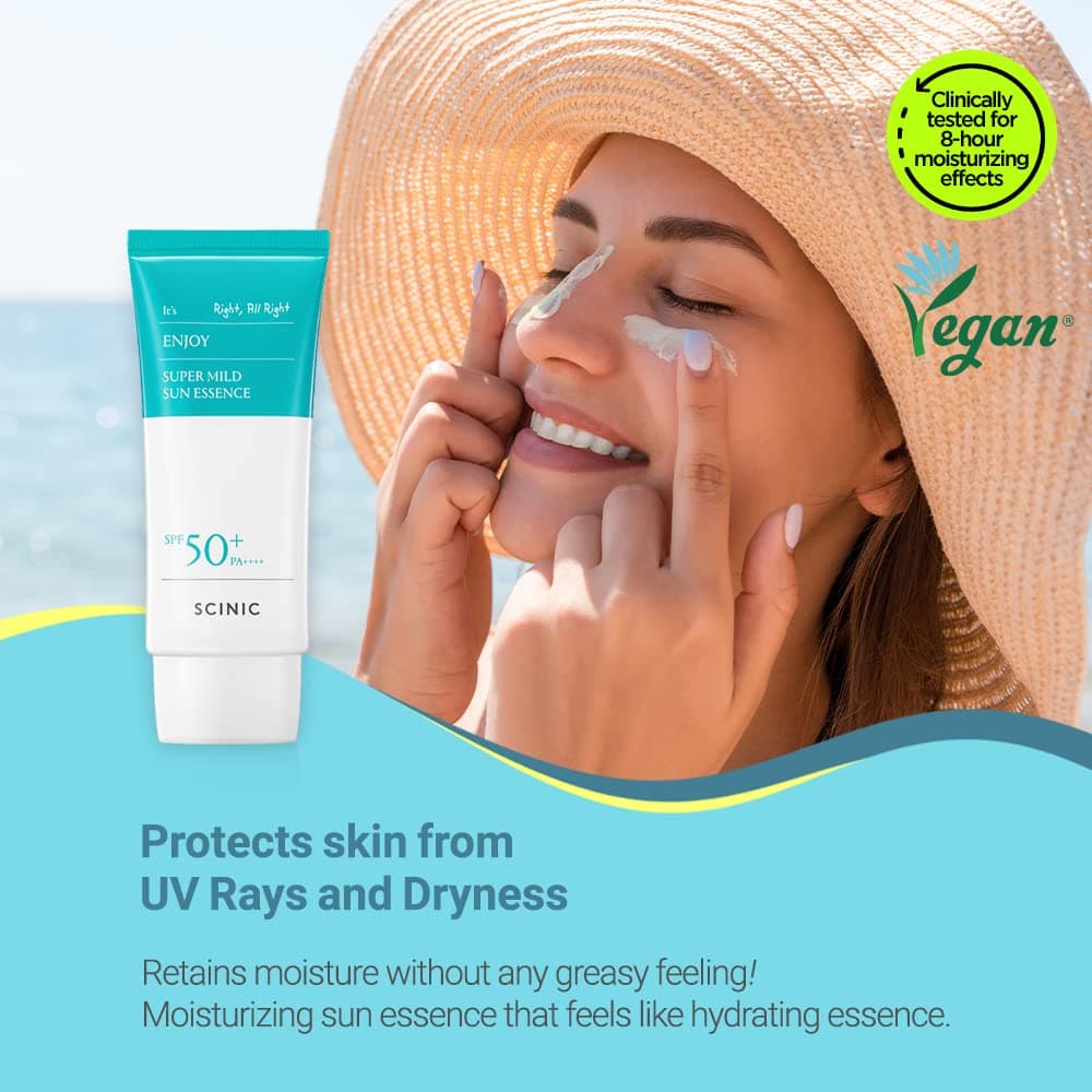 SCINIC Enjoy Super Mild Sun Essence 2 Set SPF50+ PA++++ 1.69 fl oz – image 3