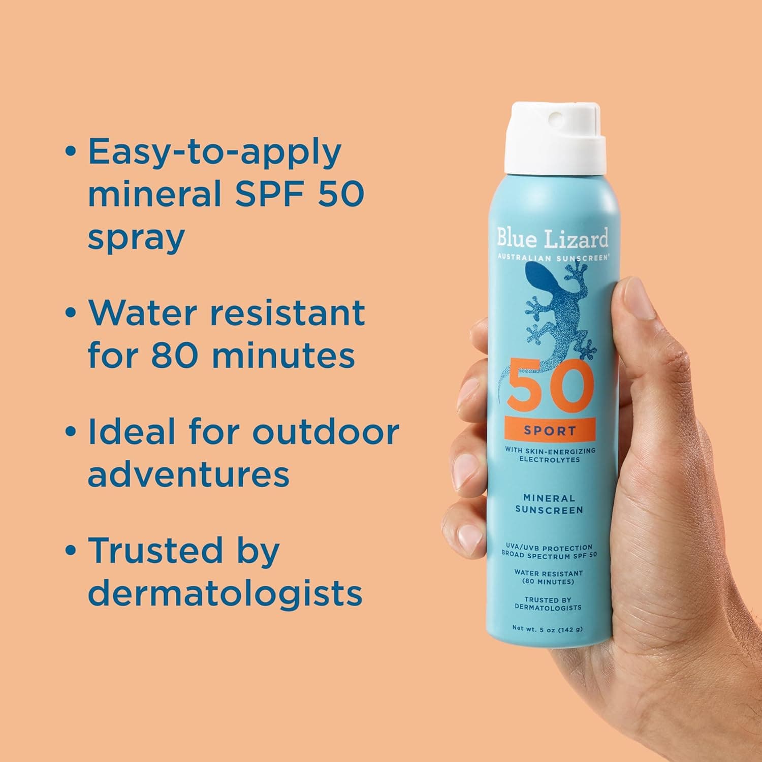BLUE LIZARD Sport Mineral Sunscreen Spray SPF 50+ – image 3