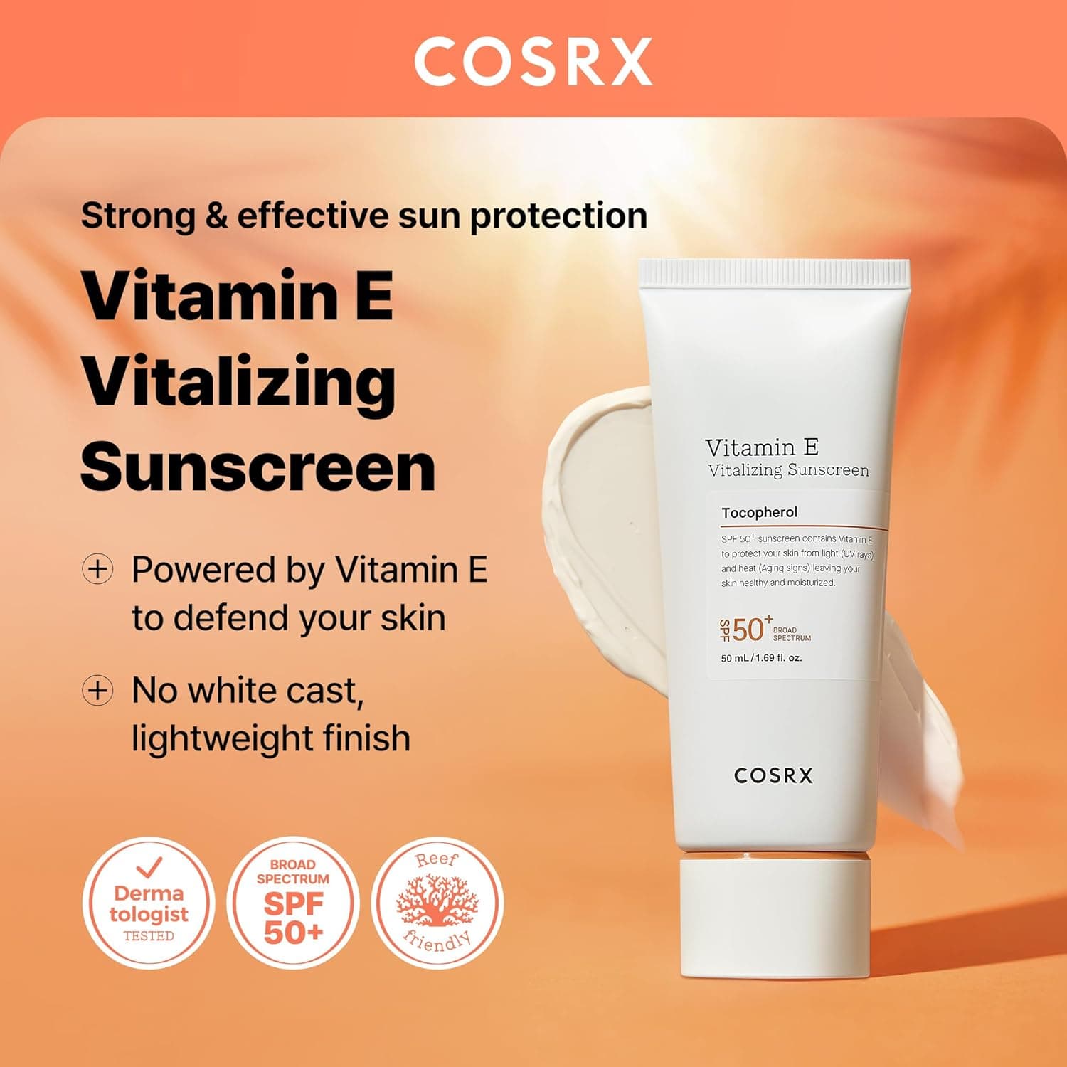 COSRX Vitamin E Vitalizing Sunscreen,SPF 50 Face Sunscreen – image 2