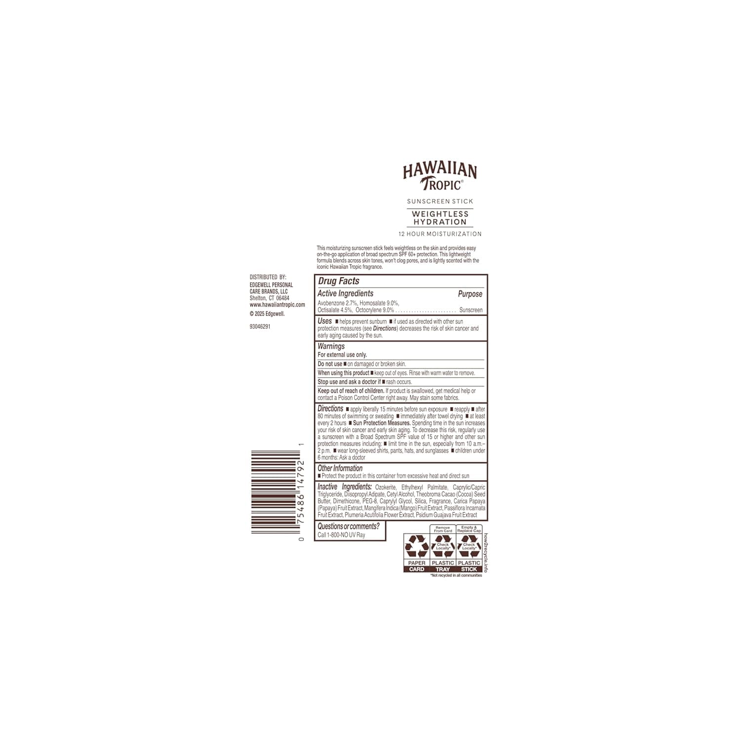 Hawaiian Tropic Weightless Hydration Sunscreen Stick SPF 60+ – image 7
