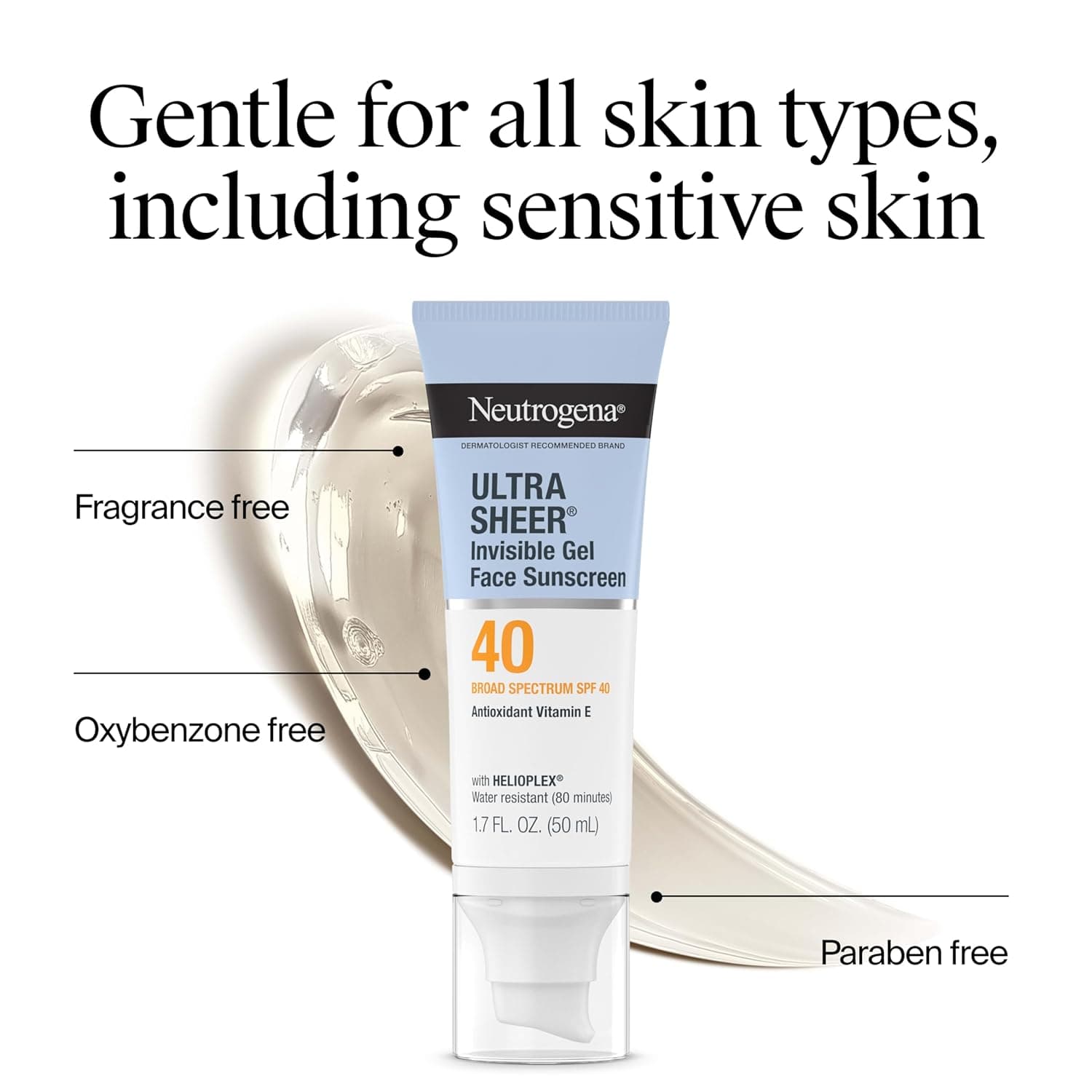 Neutrogena Ultra Sheer Invisible Gel Face Sunscreen SPF 40 – image 6