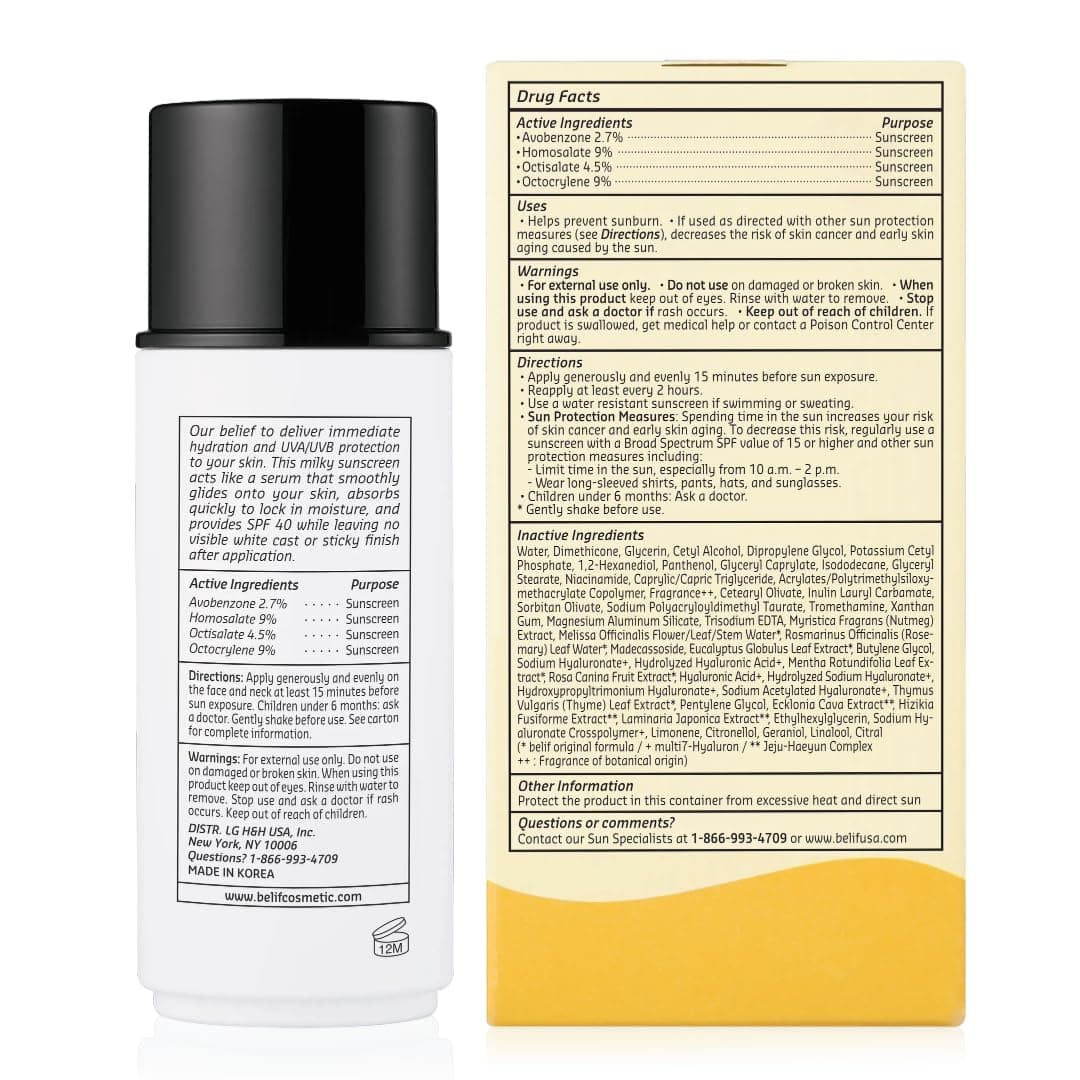 belif Milky Niacinamide Sunscreen SPF 40 – image 7