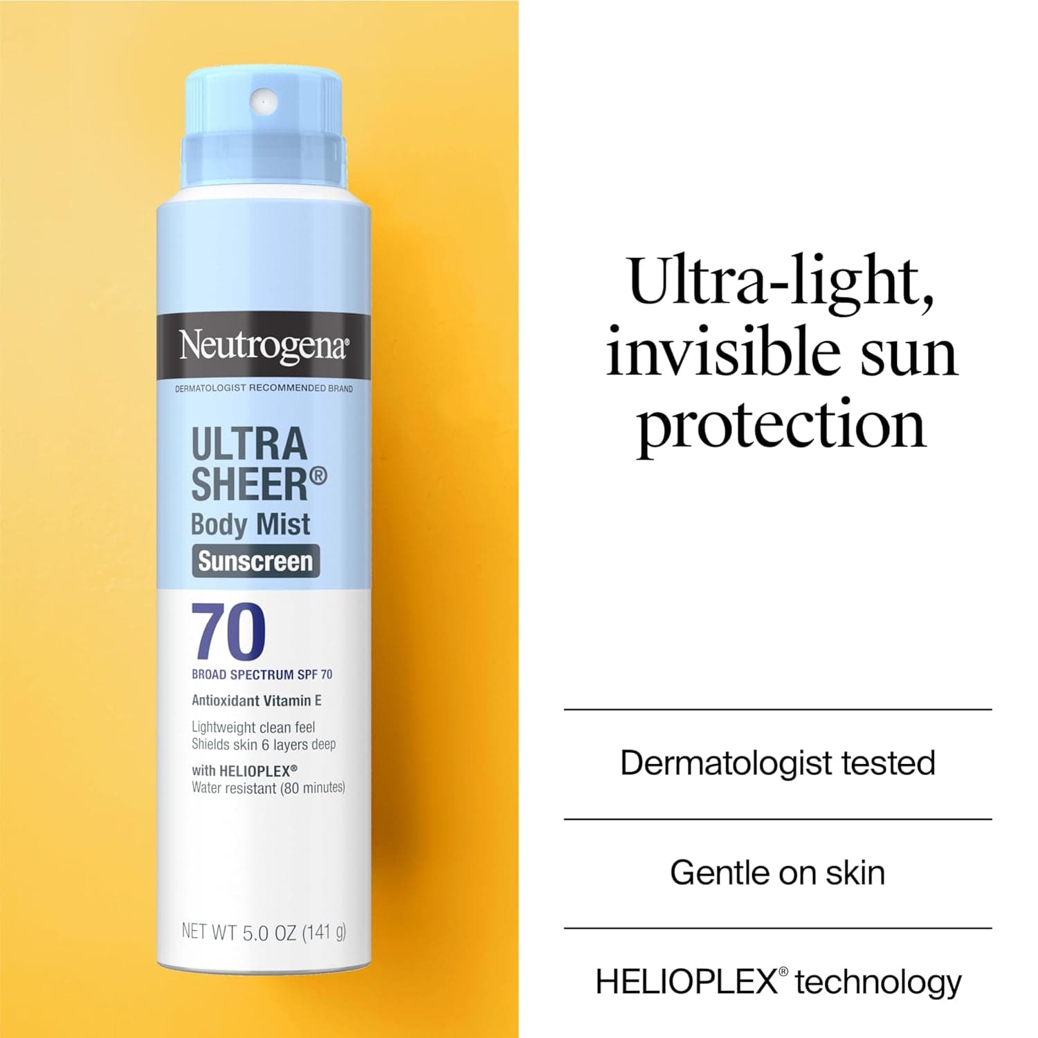 Neutrogena Ultra Sheer Body Mist Sunscreen Spray – image 3
