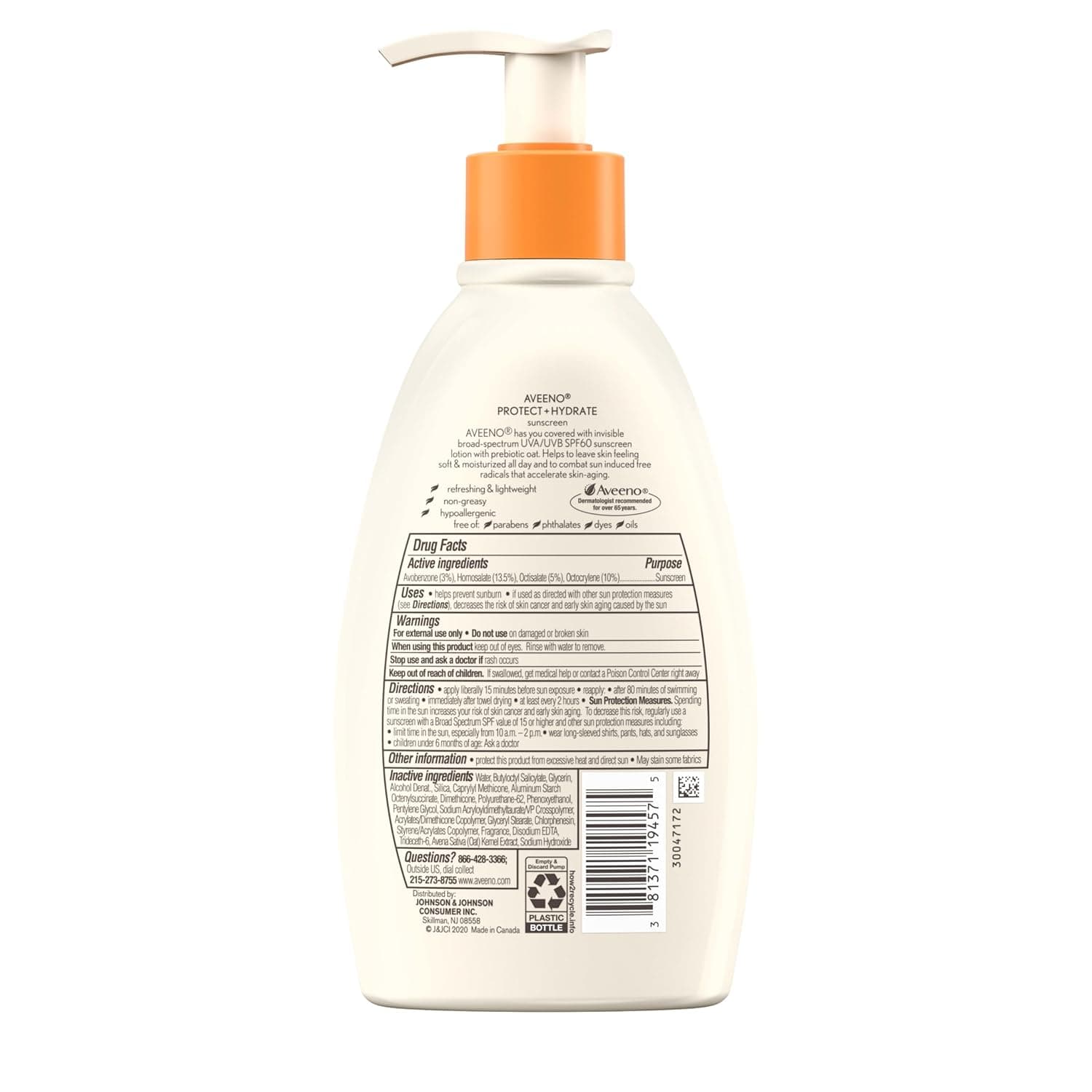Aveeno Protect + Hydrate Sunscreen Moisturizing Lotion with Prebiotic Oat – image 7
