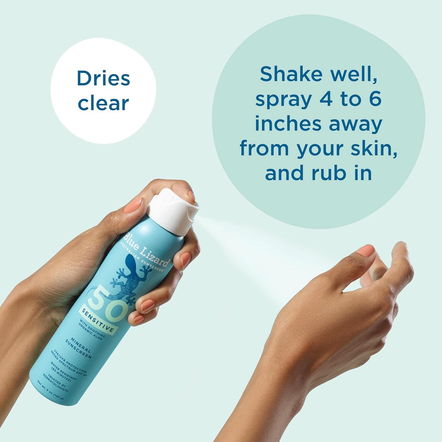 Blue Lizard Sensitive Mineral SPF 50 Spray – image 5