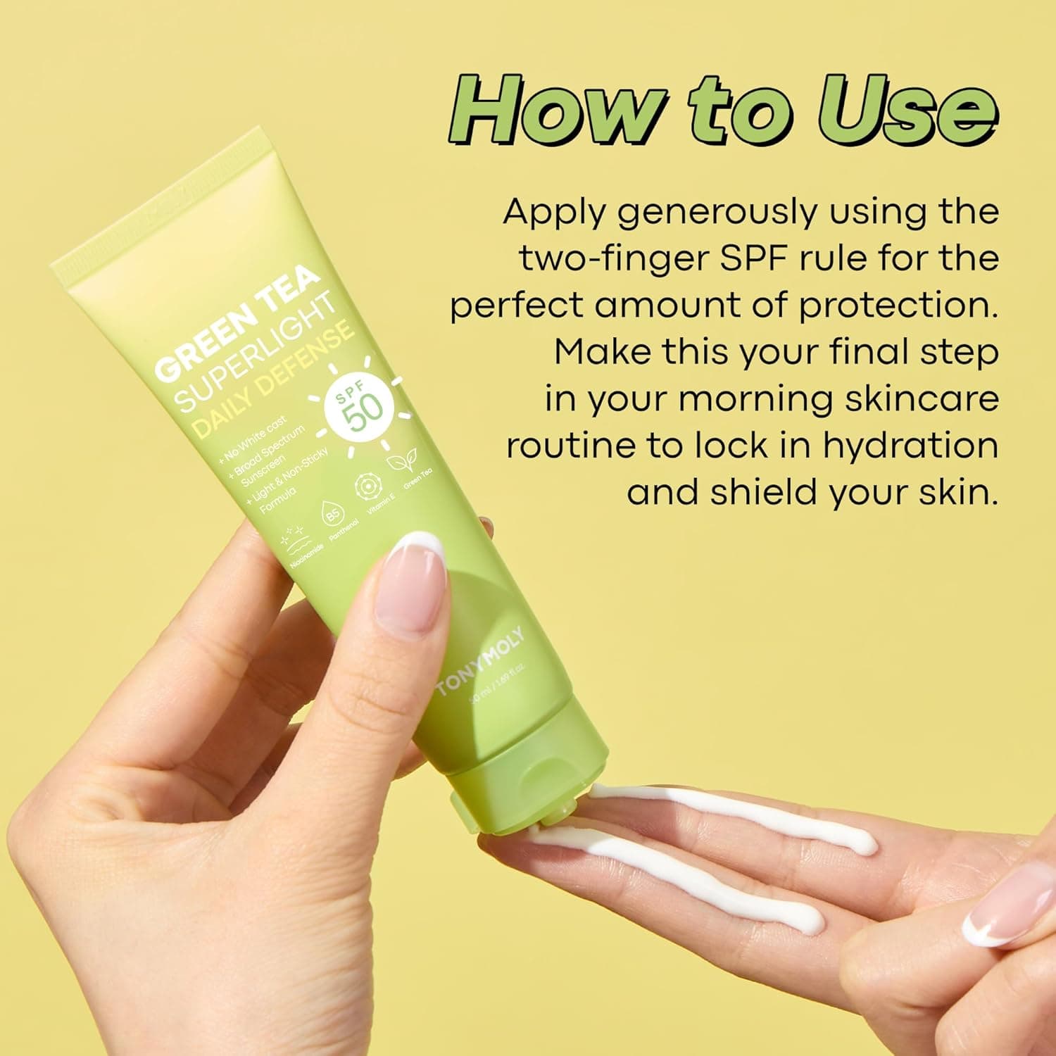 TONYMOLY Green Tea Korean Sunscreen SPF 50+ PA++++ — No White Cast – image 7