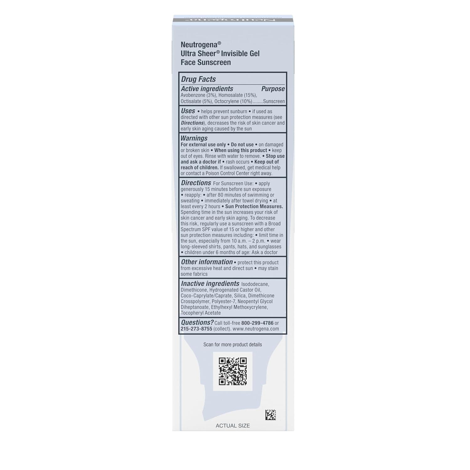 Neutrogena Ultra Sheer Invisible Gel Face Sunscreen SPF 40 – image 9