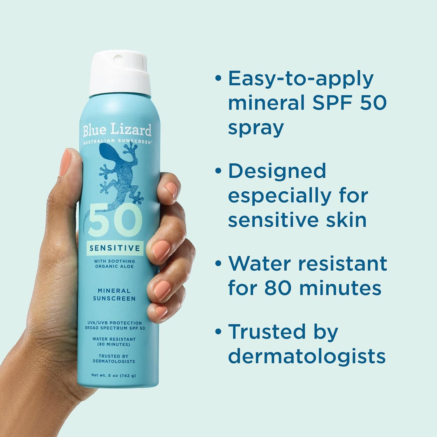 Blue Lizard Sensitive Mineral SPF 50 Spray – image 2