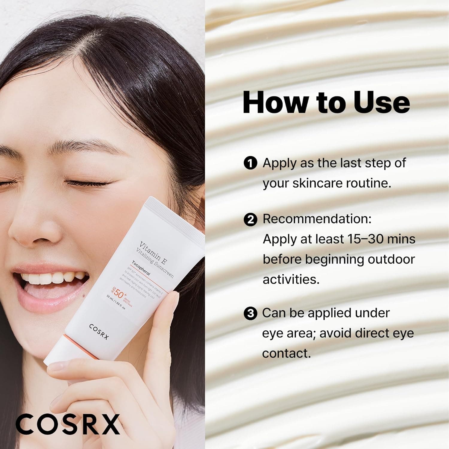 COSRX Vitamin E Vitalizing Sunscreen,SPF 50 Face Sunscreen – image 6