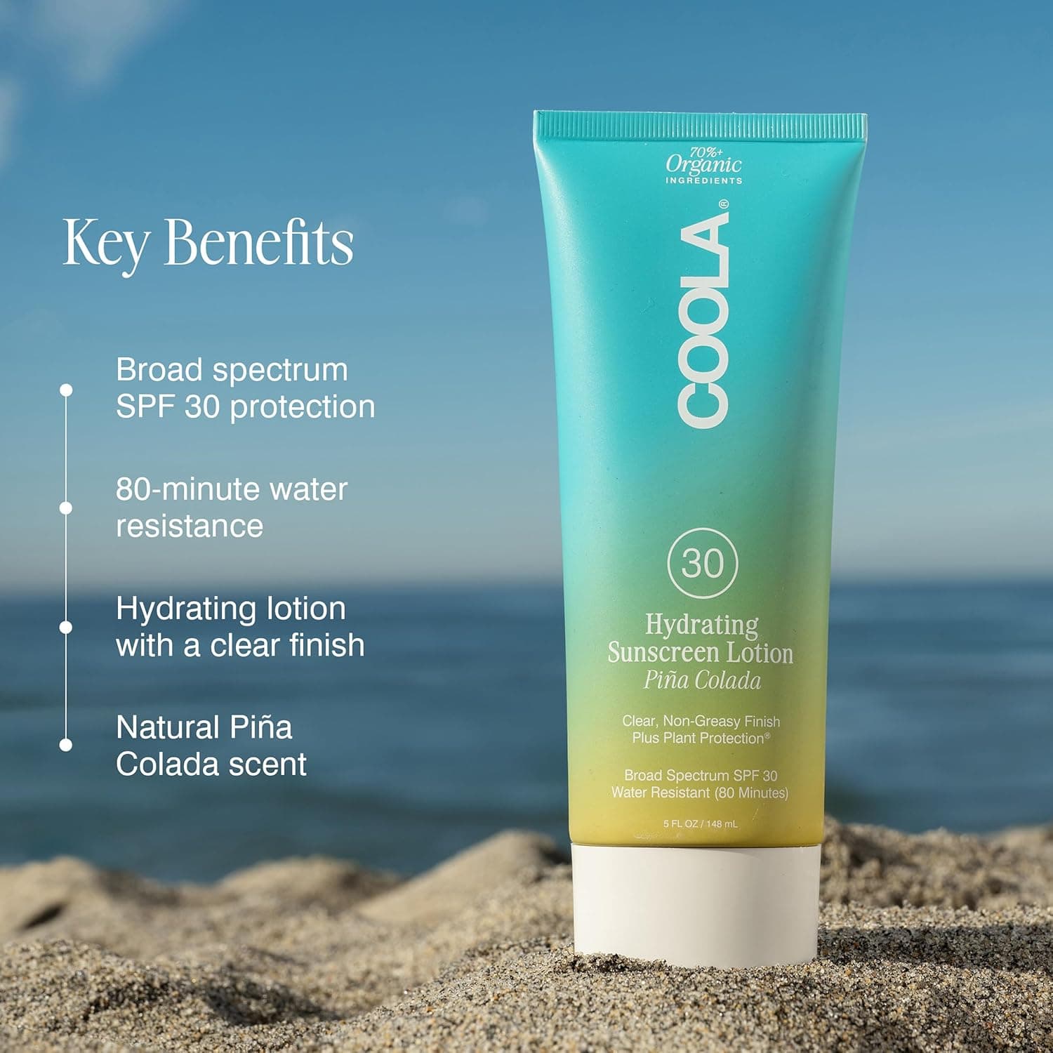 COOLA Organic Sunscreen SPF 30 Sunblock Body Lotion – image 2