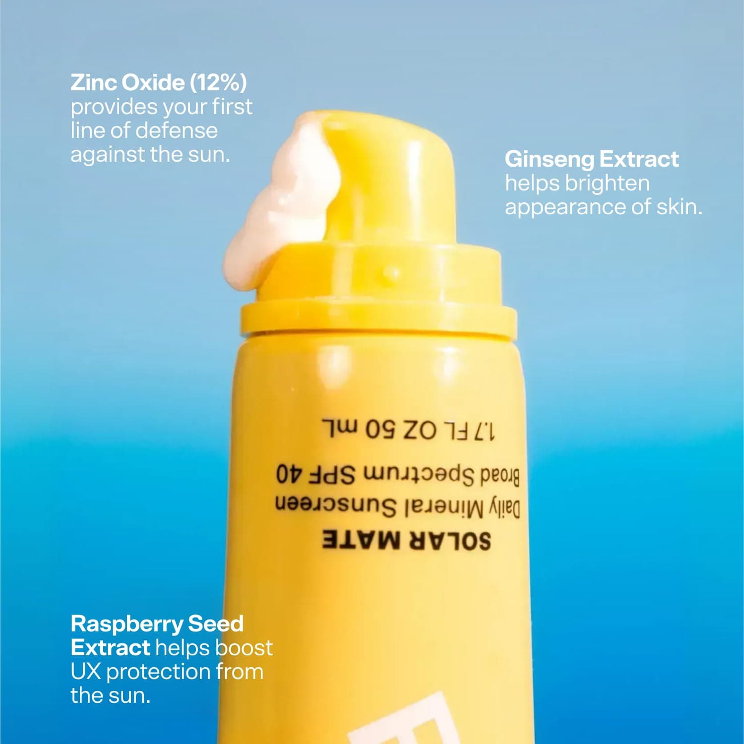 Bubble Skincare Solar Mate Mineral Face Sunscreen Broad Spectrum SPF 40 – image 2