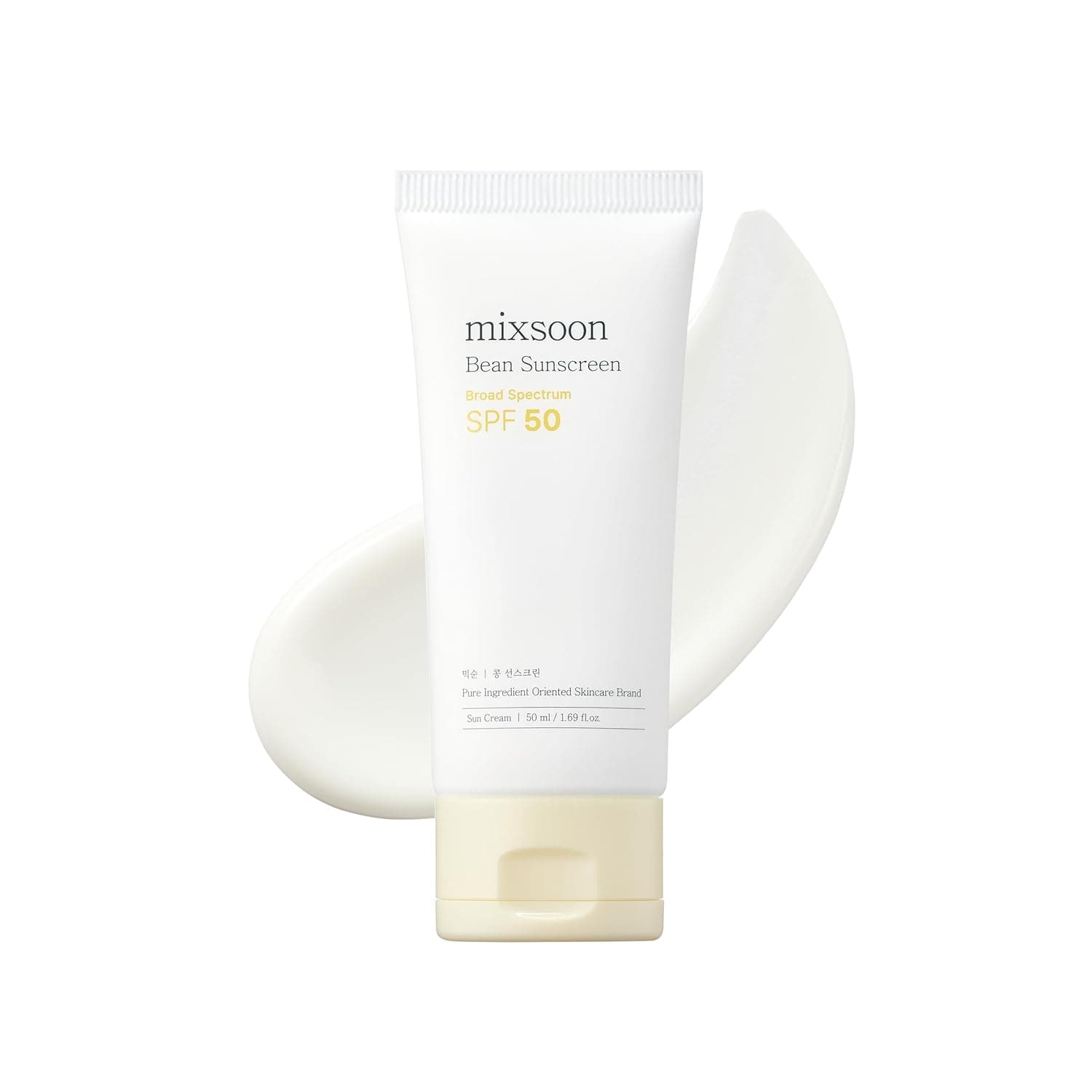 mixsoon Bean Sunscreen-Lightweight Airy Texture SPF 50 Korean Sunscreen for Face