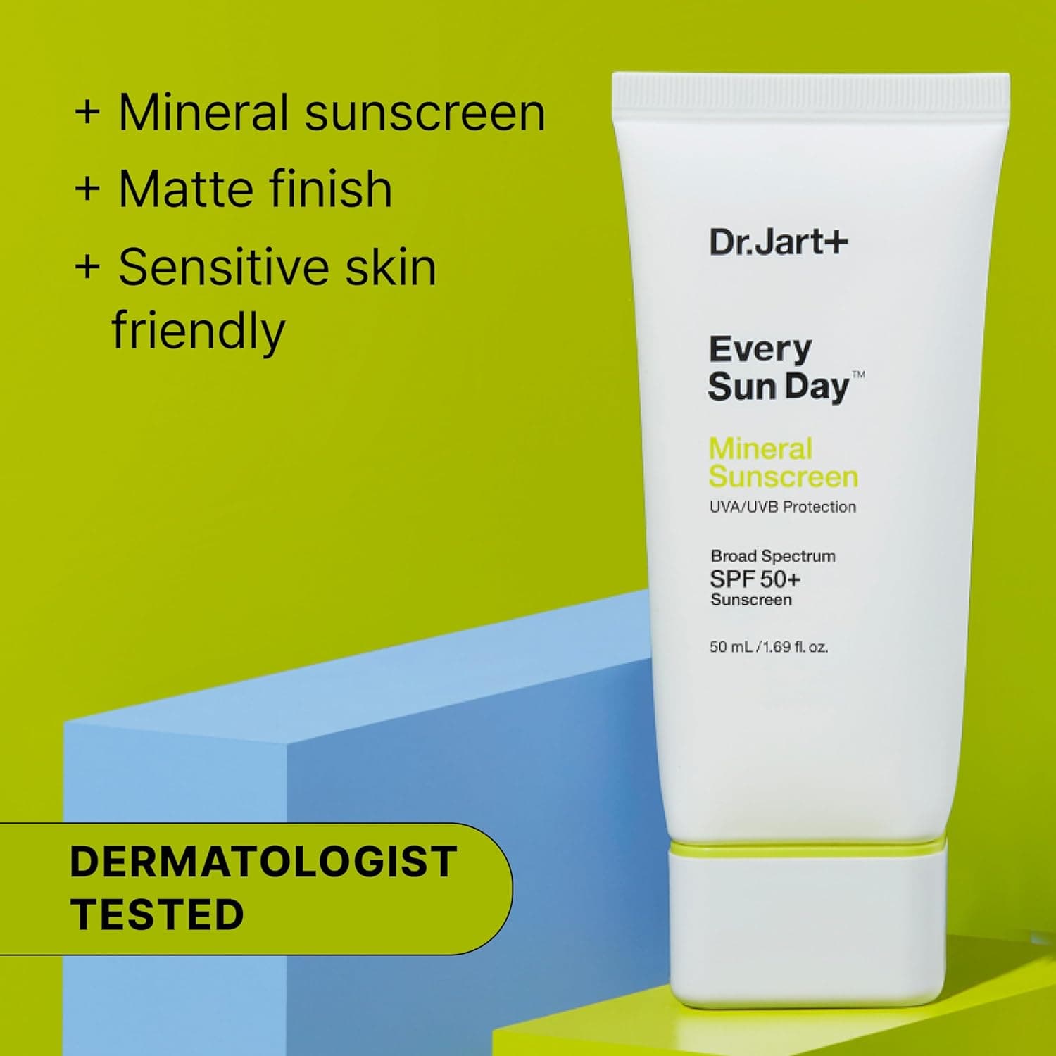 Dr.Jart+ Every Sun Day Mineral Korean Sunscreen SPF 50+ for Face with Zinc Oxide – image 2