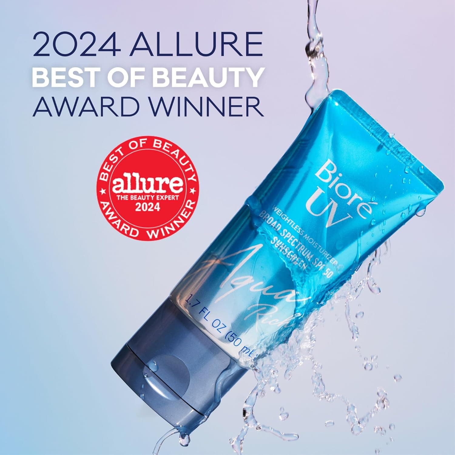 Biore UV Aqua Rich Daily Hydrating Facial Moisturizer with SPF 50 – image 2