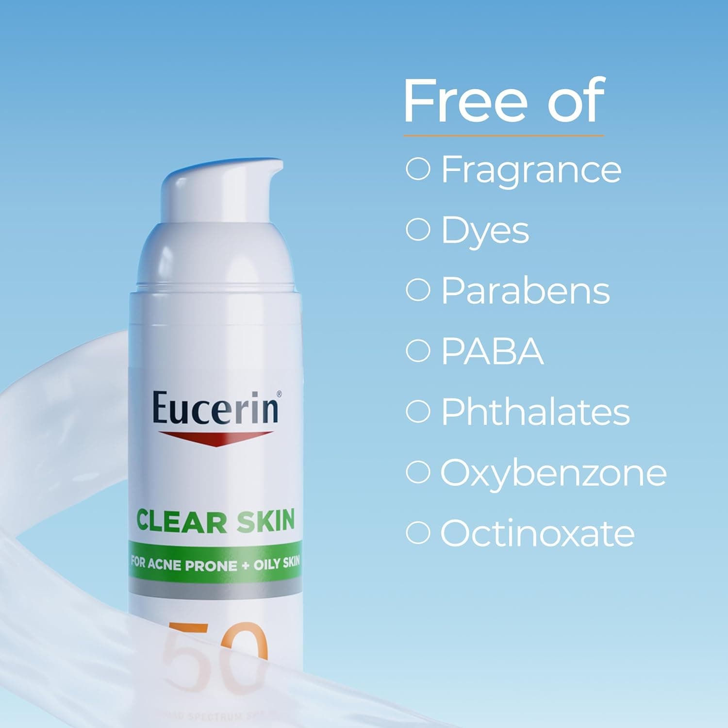 Eucerin Sun Clear Skin Face Sunscreen Lotion SPF 50 for Acne Prone and Oily Skin – image 7