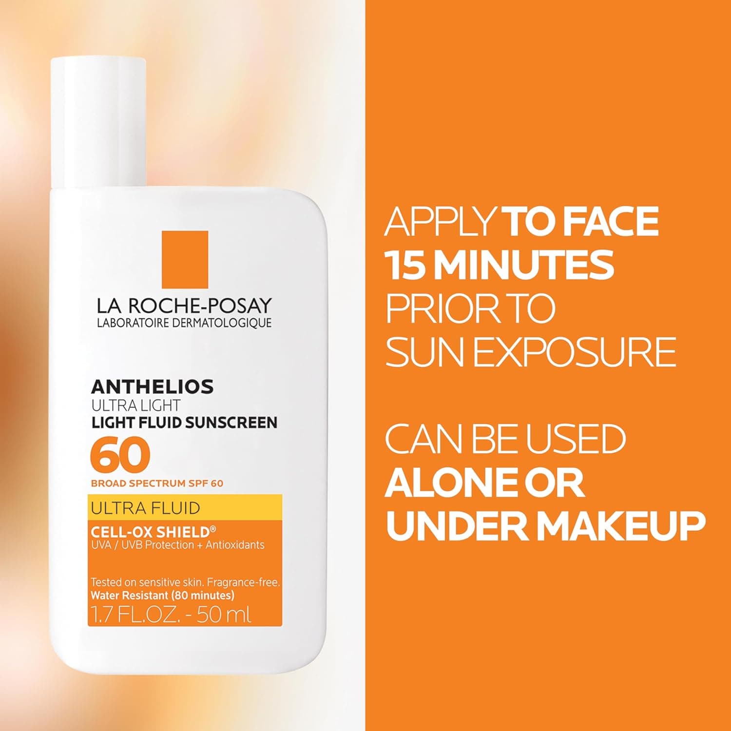 La Roche-Posay Anthelios Light Fluid Facial Sunscreen SPF 60 – image 3