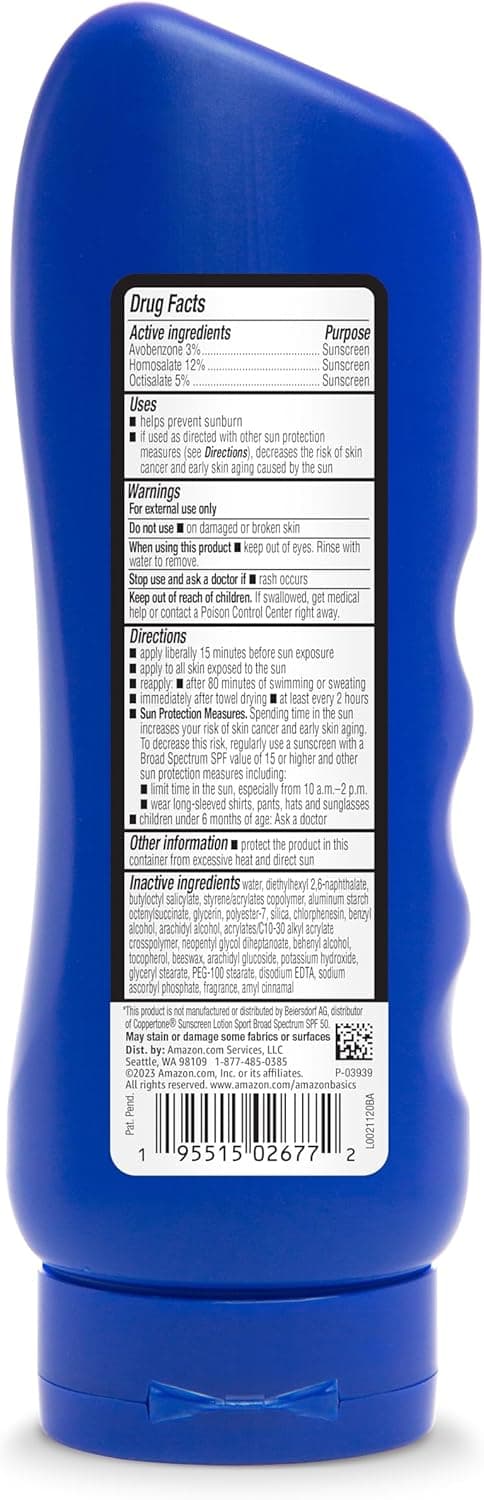 Amazon Basics Sport Sunscreen Lotion SPF 50 – image 3