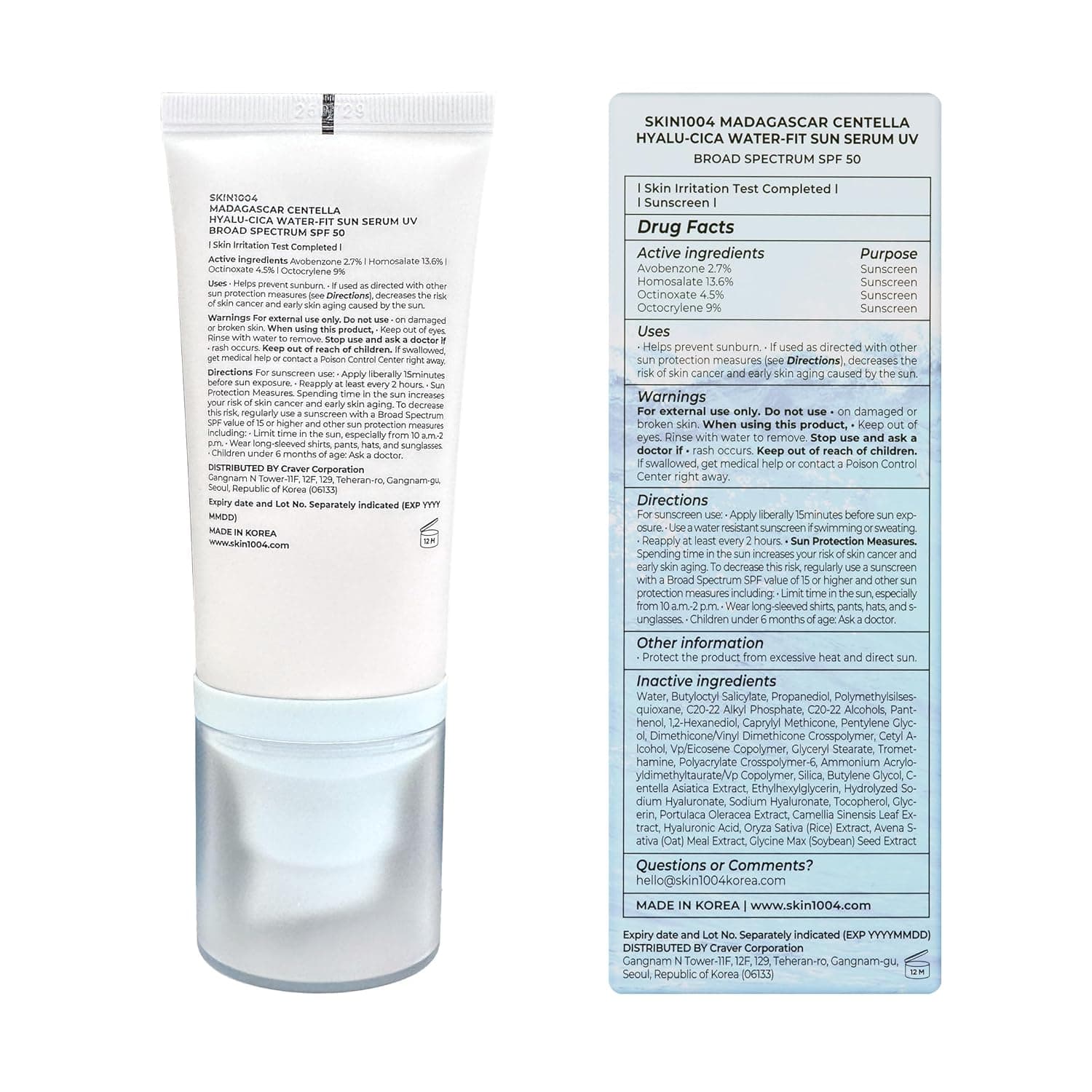 SKIN1004 Centella Hyalu-Cica Water-Fit Sun Serum UV – image 9
