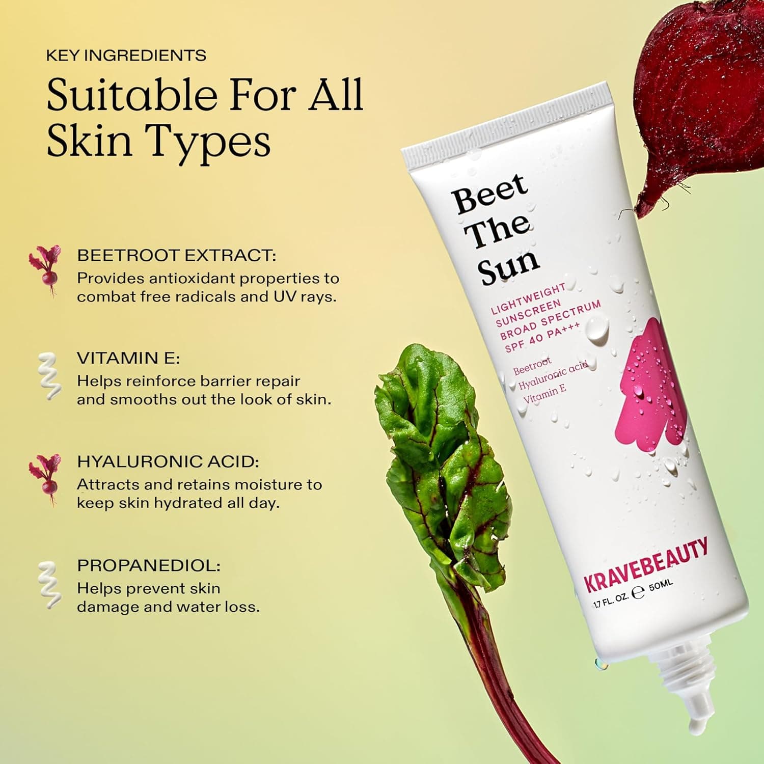 KraveBeauty Beet The Sun Lightweight Sunscreen SPF 40 PA+++ – image 8