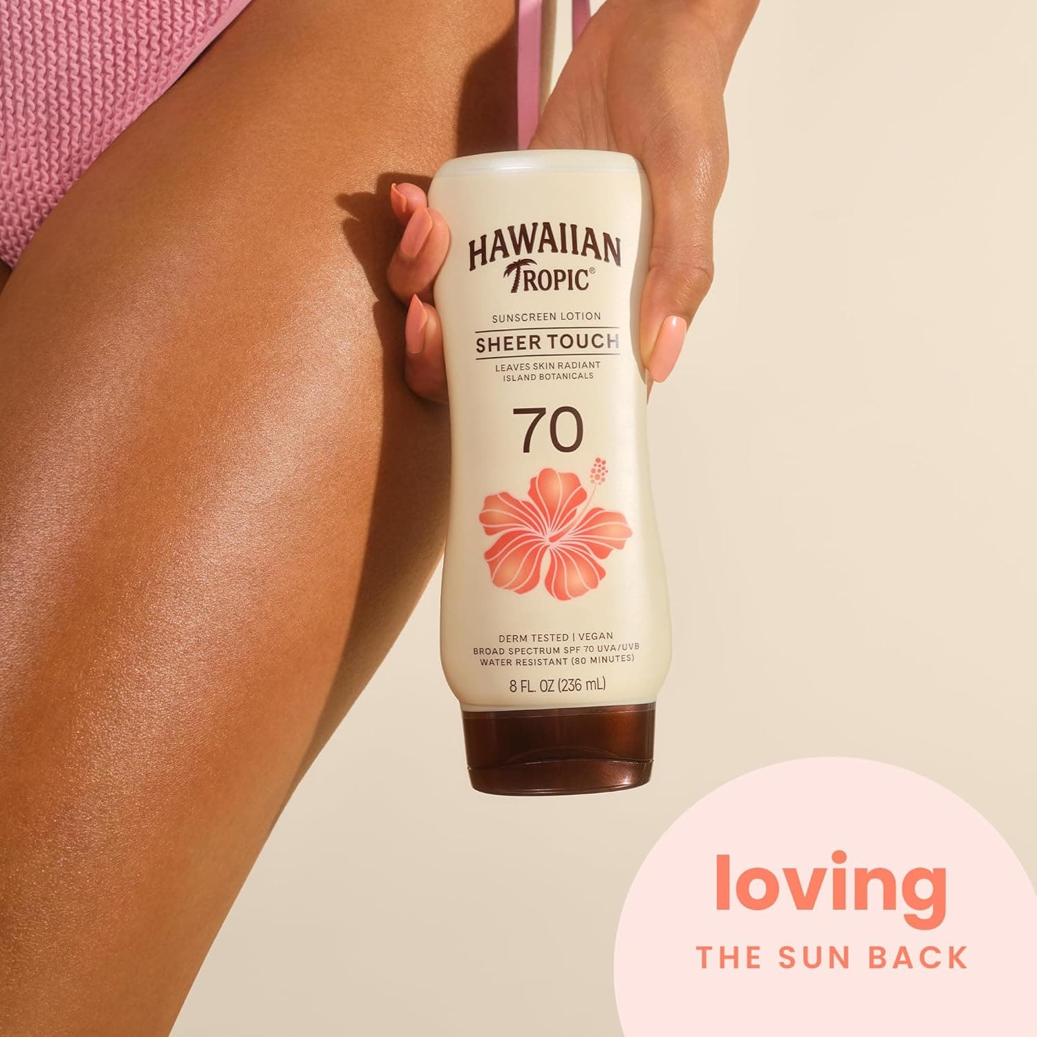 Hawaiian Tropic Sheer Touch Lotion Sunscreen SPF 70, 8 Fl Oz – image 3
