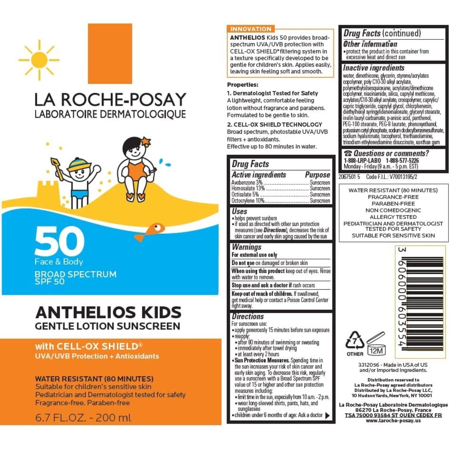 La Roche-Posay Anthelios Kids Gentle Lotion Sunscreen SPF 50 – image 7