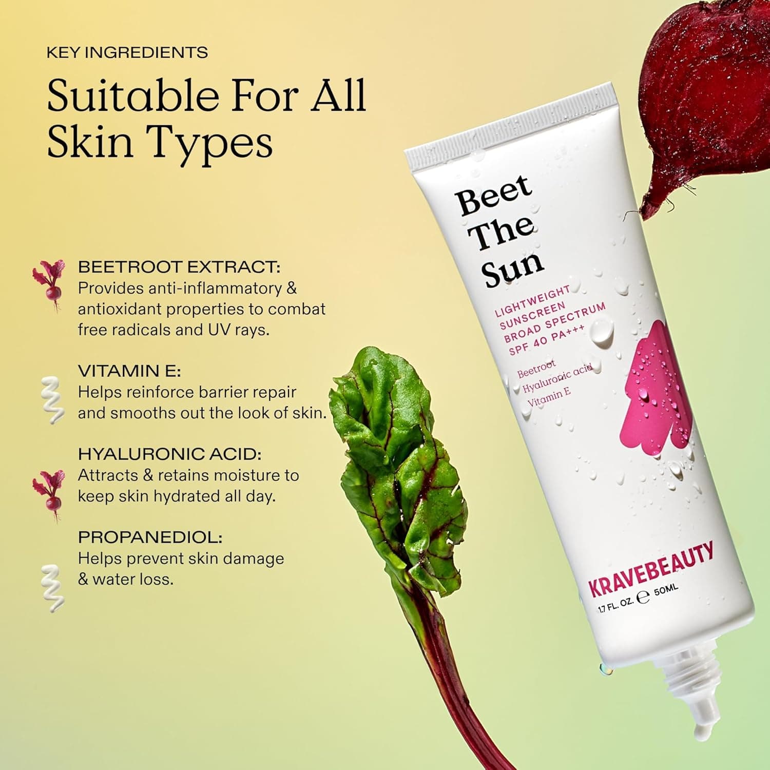 KraveBeauty Beet The Sun Lightweight Sunscreen SPF 40 PA+++ – image 7